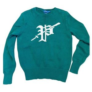 Ralph Lauren Polo Sweater Crewneck Vintage Pima Cotton Green XL